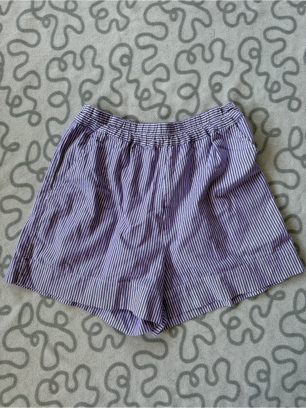 Xirena Striped Cotton Pull On Shorts